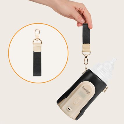 Lionelo - Ladattava pullonlämmitin THERMUP GO EVO 18W/5V musta/beige