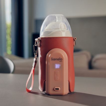 Lionelo - Ladattava pullonlämmitin THERMUP GO EVO 18W/5V vaaleanpunainen