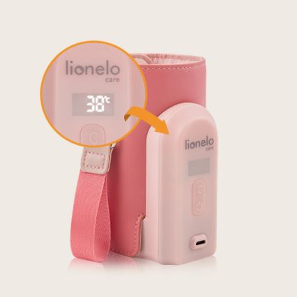Lionelo - Ladattava pullonlämmitin THERMUP GO EVO 18W/5V vaaleanpunainen