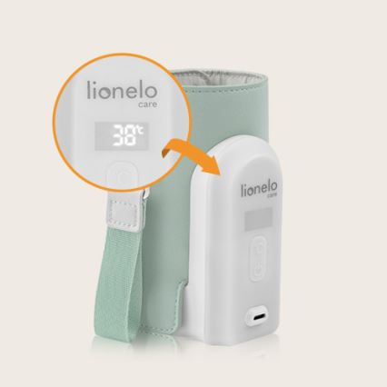 Lionelo - Ladattava pullonlämmitin THERMUP GO EVO 18W/5V vihreä/valkoinen