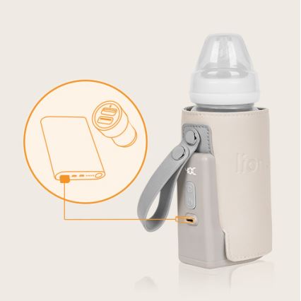 Lionelo - Ladattava pullonlämmitin THERMUP GO PLUS 10W/5V beige