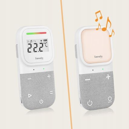 Lionelo - Langaton lasten audio-vauvamonitori BABYLINE 2.3 5V langattomalla latauksella