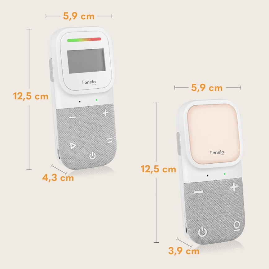 Lionelo - Langaton ladattava audiovauvamonitori BABYLINE 2.3 5V