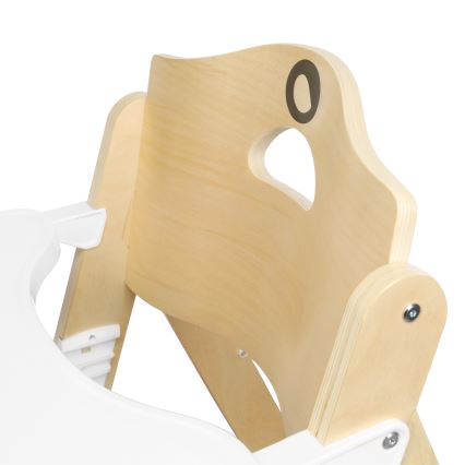 Lionelo - lasten 3-in-1 ruokatuoli FLORIS, valkoinen/luonnonväri