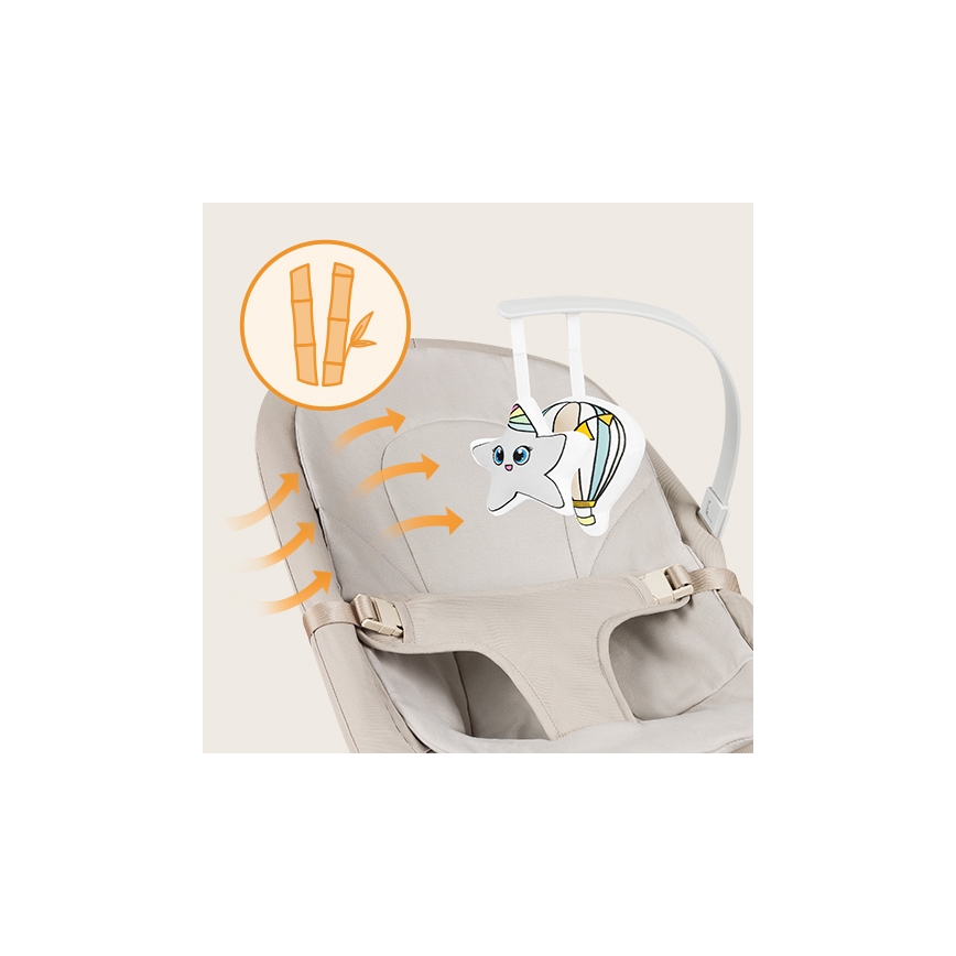 Lionelo - Lasten keinu LILAC beige