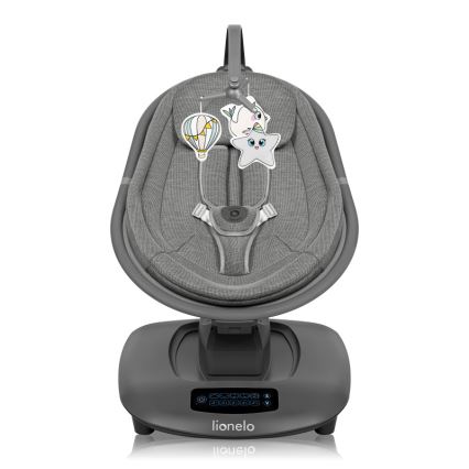 Lionelo - Lasten keinu melodialla BLOSSOM Grey Concrete + kaukosäädin