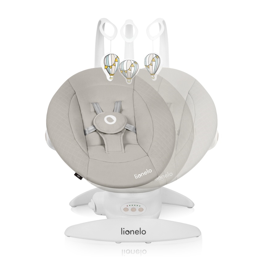Lionelo - Lasten keinu melodialla IRIS 4xAA Beige Sand