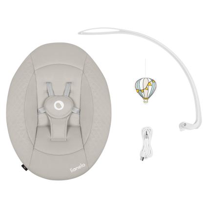 Lionelo - Lasten keinu melodialla IRIS 4xAA Beige Sand