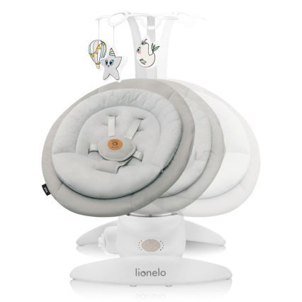 Lionelo - Lasten keinu musiikkitoiminnolla MELL Beige Sand 4xAA + kaukosäädin