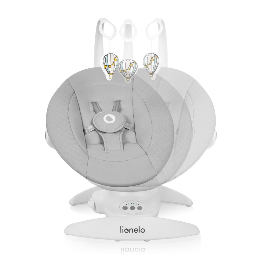 Lionelo - Lasten keinutuoli melodialla IRIS Grey Concrete