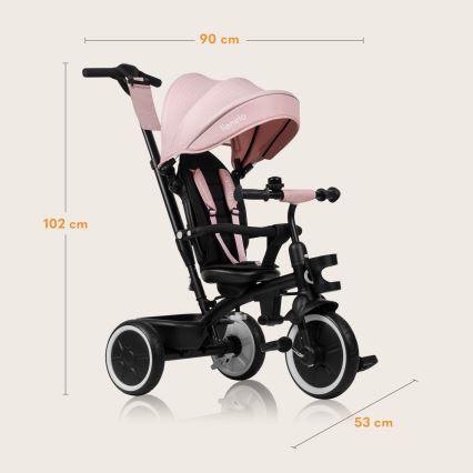 Lionelo - Lasten kolmipyörä BERRY Pink Rose
