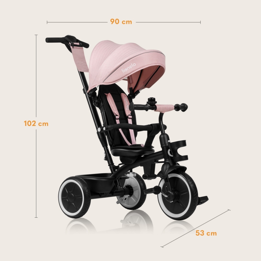Lionelo - Lasten kolmipyörä BERRY Pink Rose
