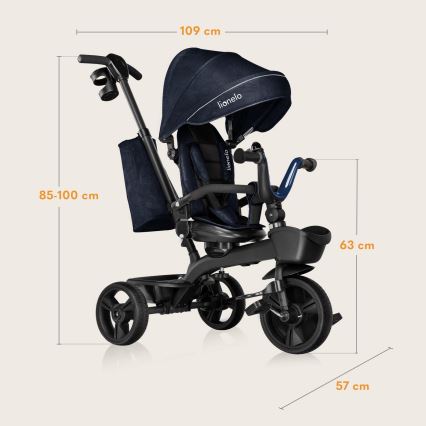 Lionelo - Lasten kolmipyörä KORI Blue Navy