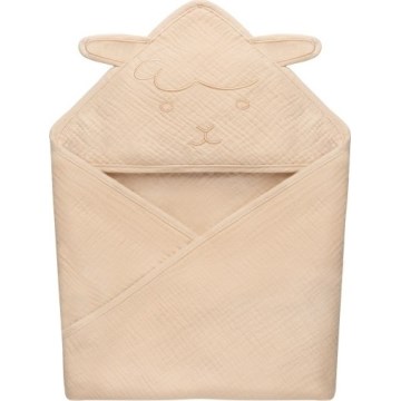 Lionelo - Lasten musliinihuppupyyhe, beige (Sand)