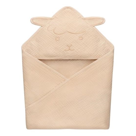 Lionelo - Lasten musliinihuppupyyhe, beige (Sand)