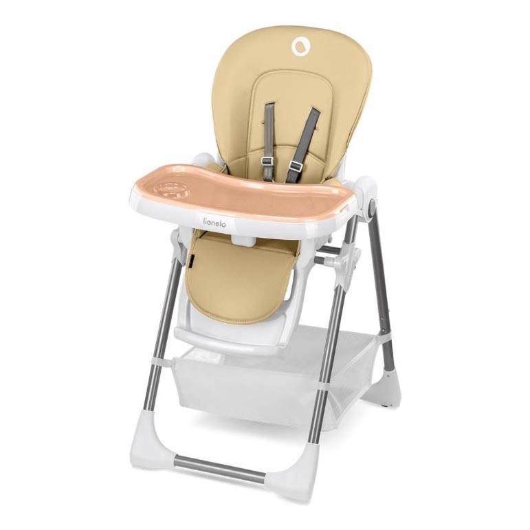 Lionelo - Lasten ruokapöydän tuoli LINN PLUS valkoinen/beige