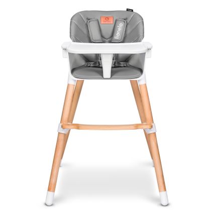 Lionelo - Lasten ruokatuoli 2-in-1 KOEN Grey Stone