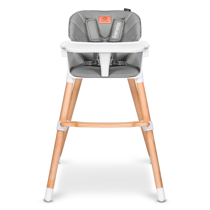 Lionelo - Lasten ruokatuoli 2-in-1 KOEN Grey Stone