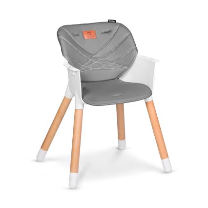 Lionelo - Lasten ruokatuoli 2-in-1 KOEN Grey Stone