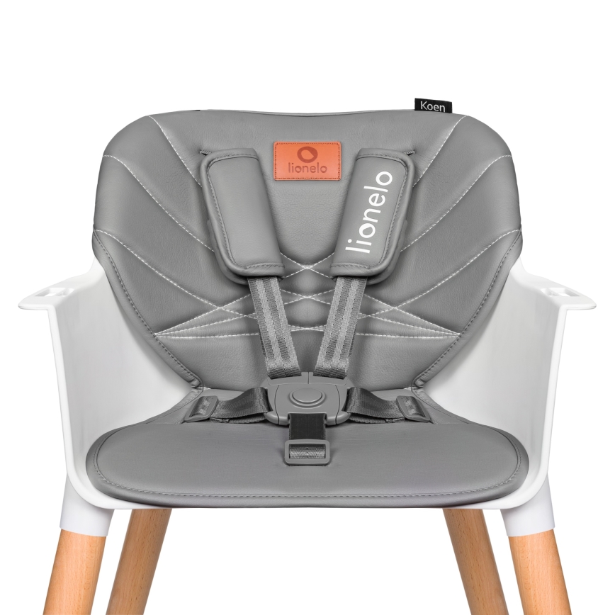 Lionelo - Lasten ruokatuoli 2-in-1 KOEN Grey Stone