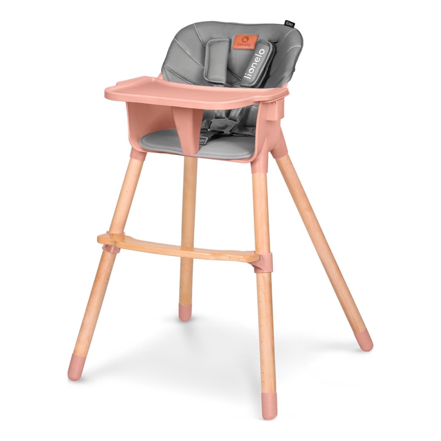 Lionelo - Lasten ruokatuoli 2-in-1 KOEN Pink Rose