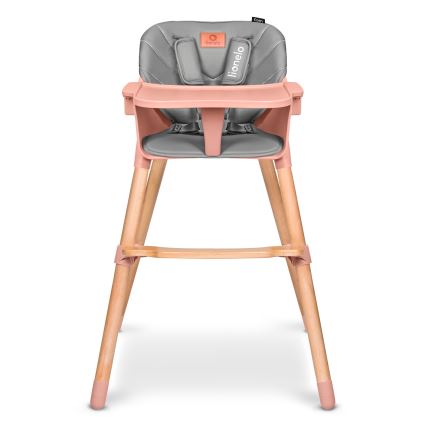 Lionelo - Lasten ruokatuoli 2-in-1 KOEN Pink Rose