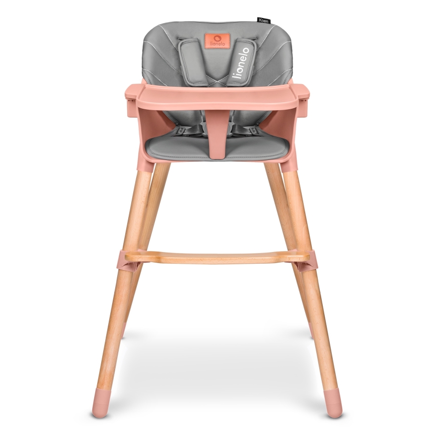 Lionelo - Lasten ruokatuoli 2-in-1 KOEN Pink Rose