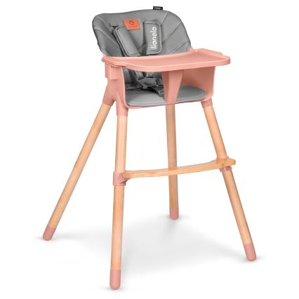 Lionelo - Lasten ruokatuoli 2-in-1 KOEN Pink Rose