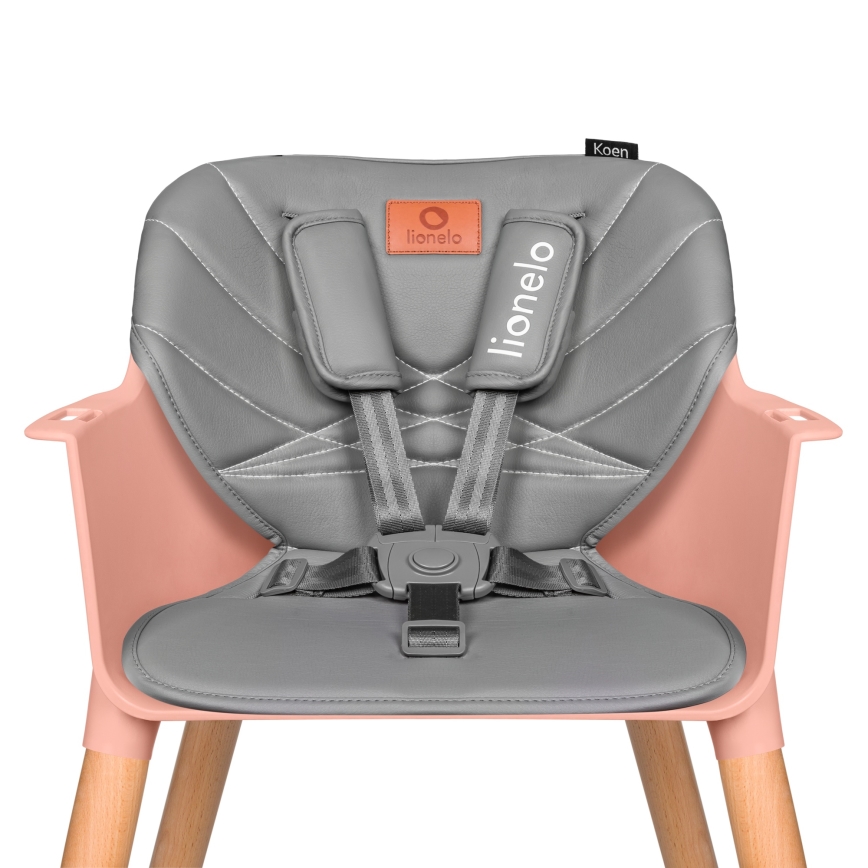 Lionelo - Lasten ruokatuoli 2-in-1 KOEN Pink Rose