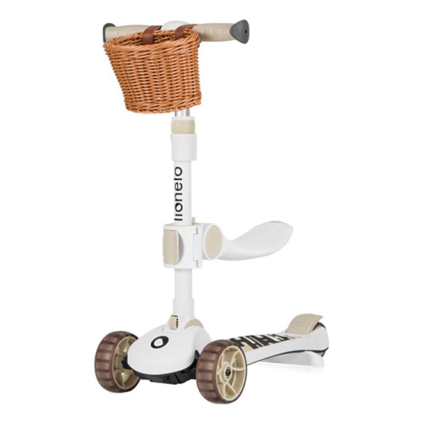Lionelo - Lasten skootteri 2in1 FRANKY valkoinen/beige