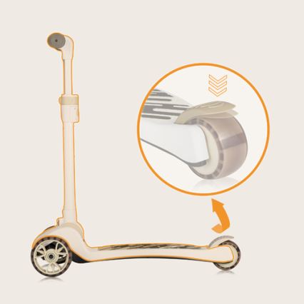 Lionelo - Lasten skootteri 2in1 FRANKY valkoinen/beige