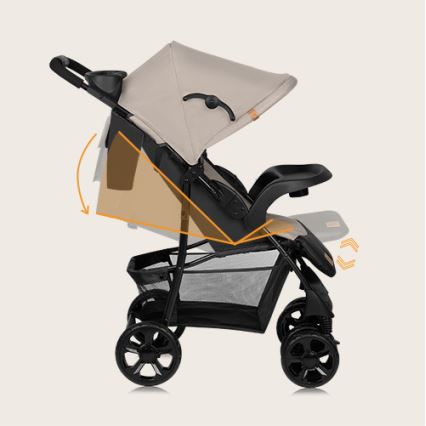 Lionelo - Lastenrattaat EMMA PLUS beige/musta