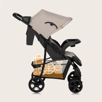 Lionelo - Lastenrattaat EMMA PLUS beige/musta