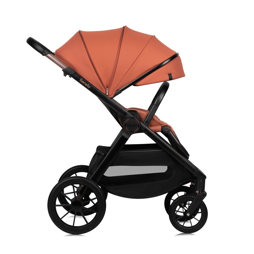 Lionelo - LAYLA 3-in-1-yhdistelmävaunut Brown Rust