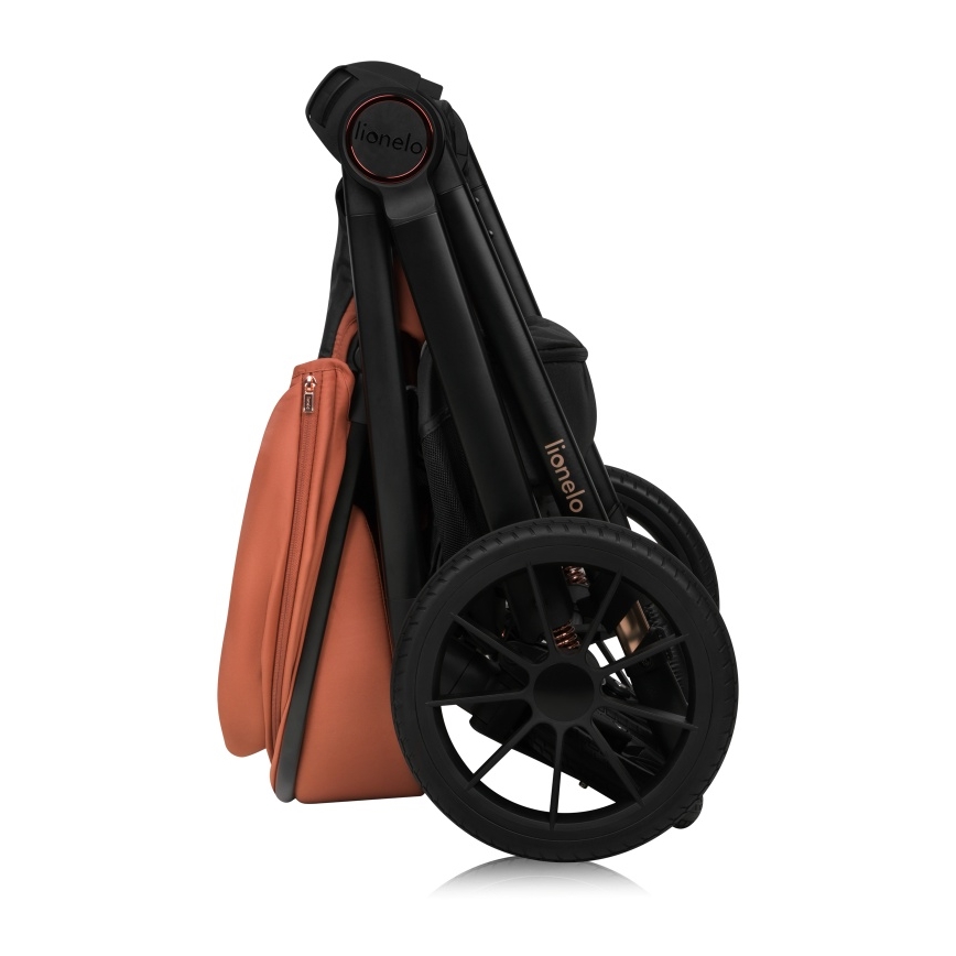 Lionelo - LAYLA 3-in-1-yhdistelmävaunut Brown Rust
