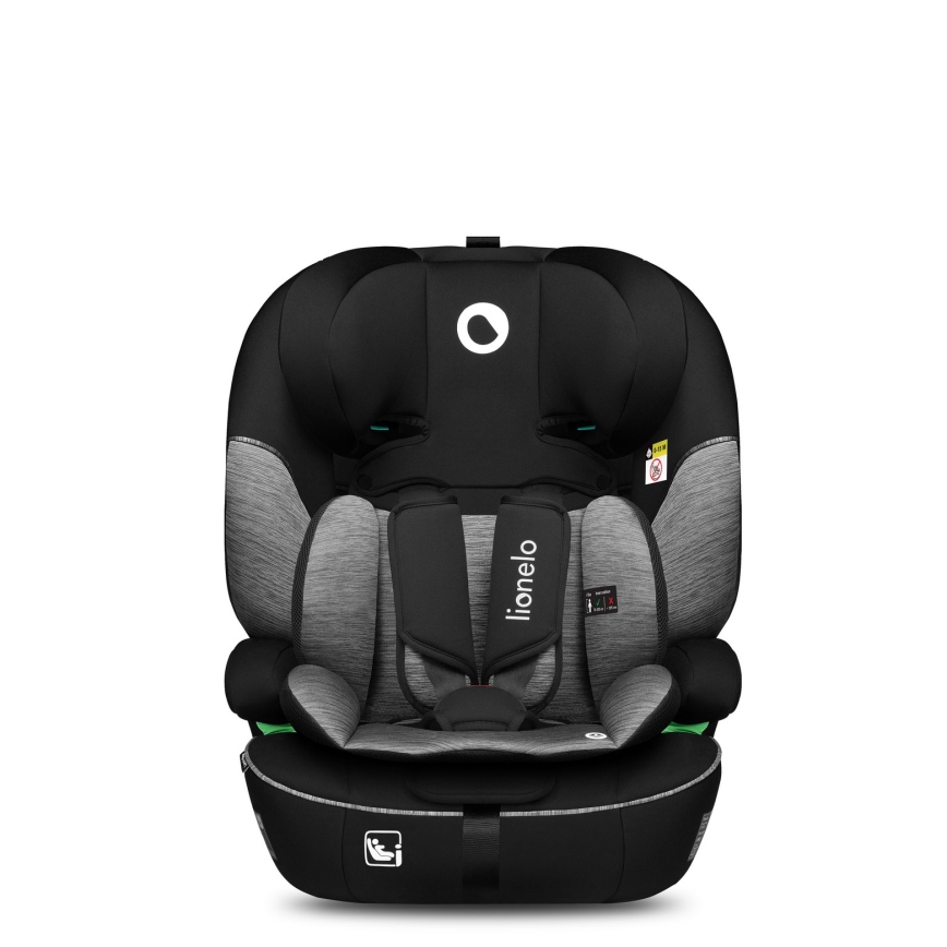 Lionelo - LEVI i-Size turvaistuin 76-150 cm musta/harmaa