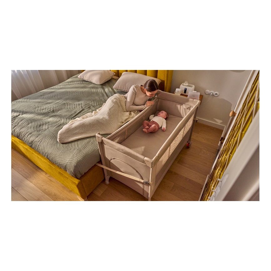 Lionelo - Matkasänky 3-in-1 ELLEN Beige Hiekka