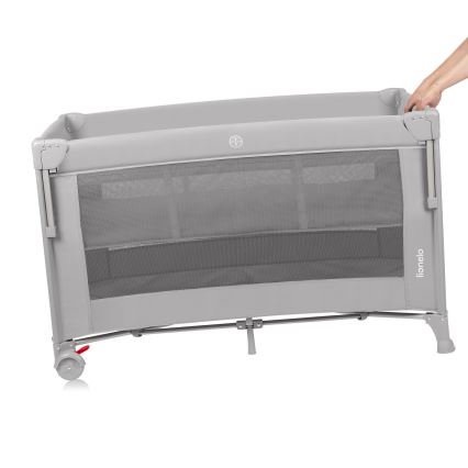 Lionelo - Matkasänky 3-in-1 ELLEN Grey Concrete