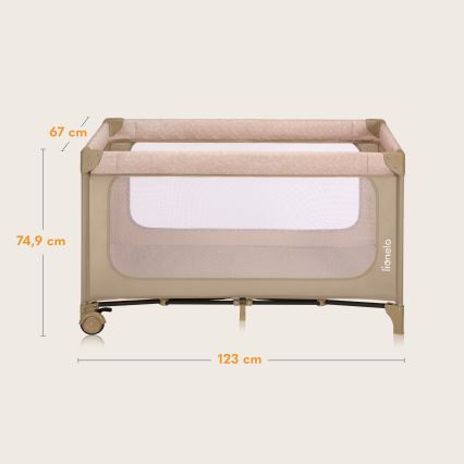 Lionelo - Matkasänky JASMIN EASY FOLD Beige Hiekka