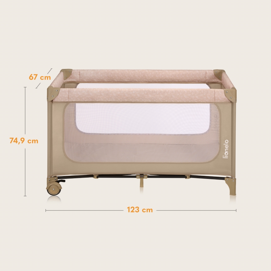 Lionelo - Matkasänky JASMIN EASY FOLD Beige Hiekka