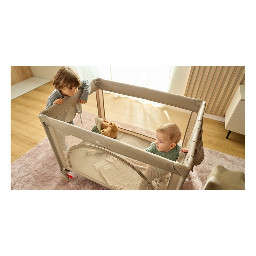 Lionelo - Matkasänky LAURA Beige Hiekka