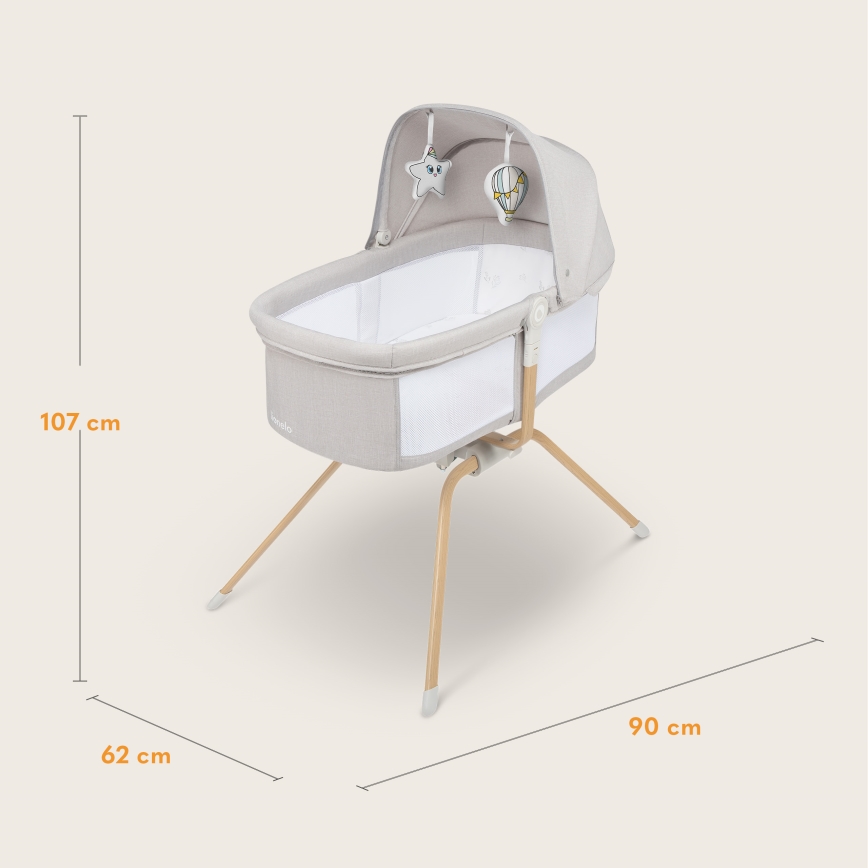Lionelo - matkasänky MALIN EVO Beige Natural