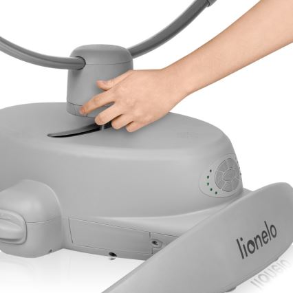 Lionelo - Melodialla varustettu lasten keinu MELL Grey Stone 4xAA + kaukosäädin