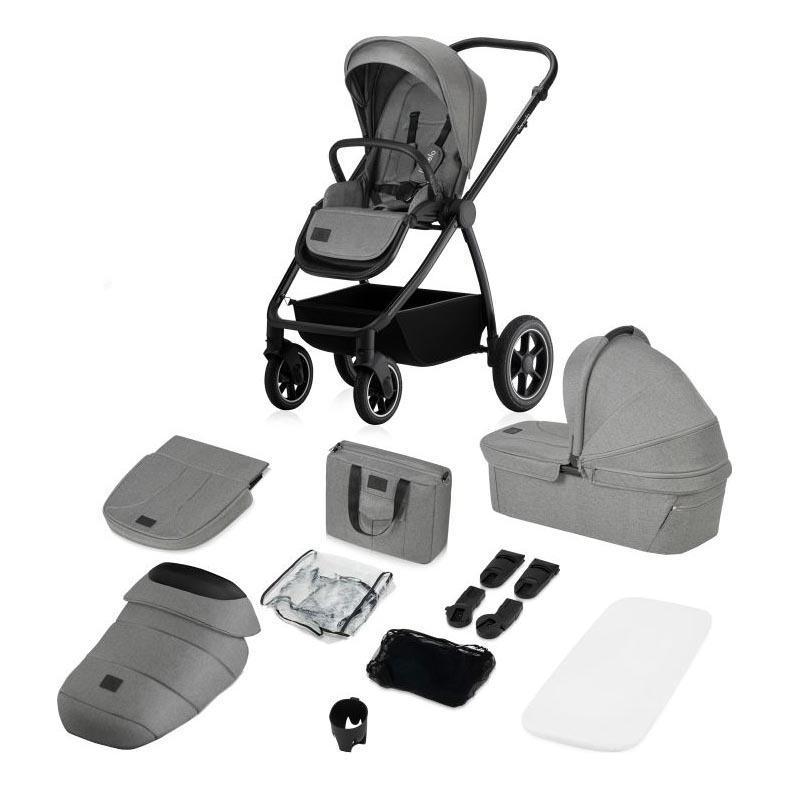 Lionelo MERIL 2-in-1 yhdistelmävaunut, Grey Stone