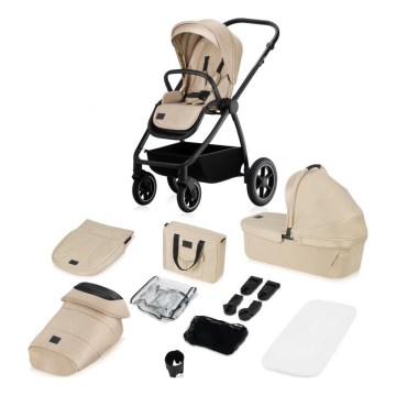 Lionelo - MERIL yhdistelmävaunut 2‑in‑1 Beige Sand