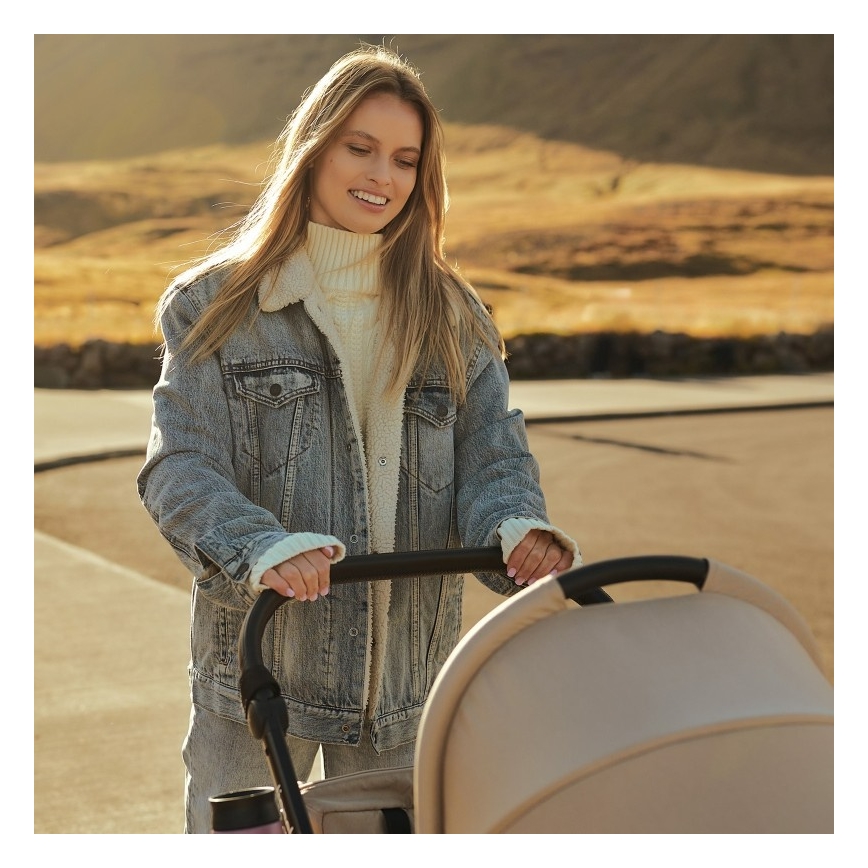 Lionelo - MERIL yhdistelmävaunut 2‑in‑1 Beige Sand
