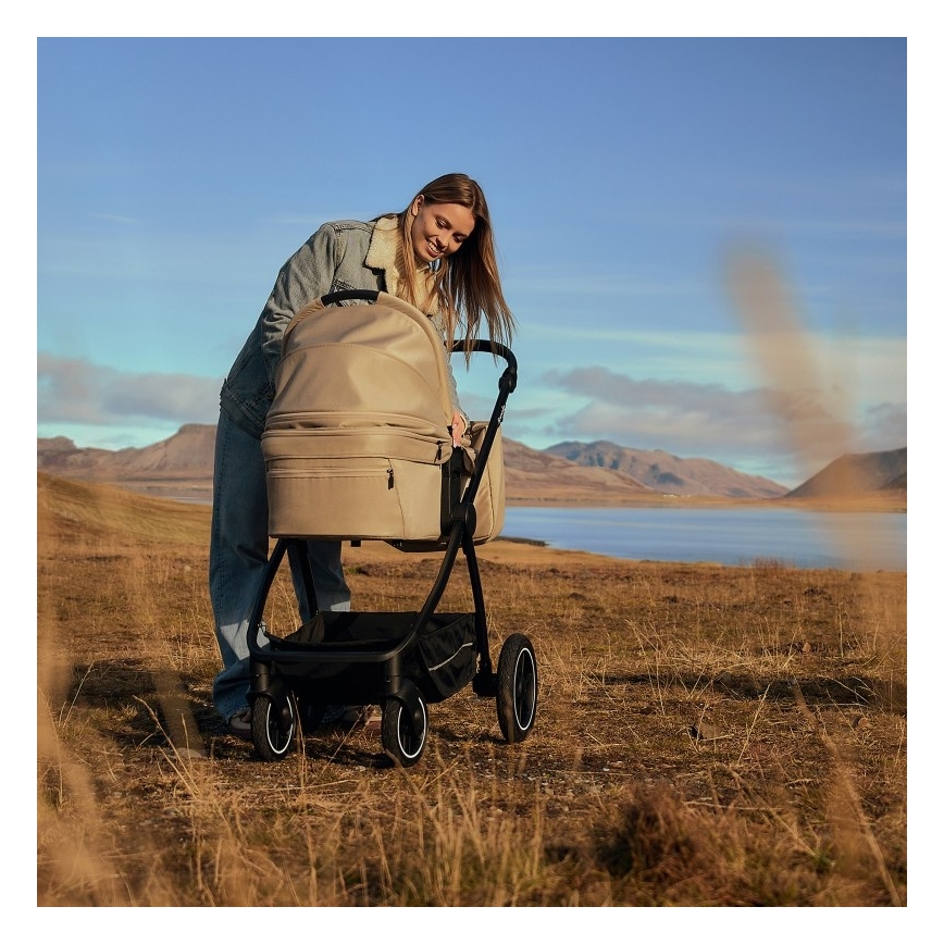 Lionelo - MERIL yhdistelmävaunut 2‑in‑1 Beige Sand