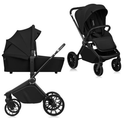 Lionelo - MIKA PLUS 2-in-1 yhdistelmävaunut Musta Onyx
