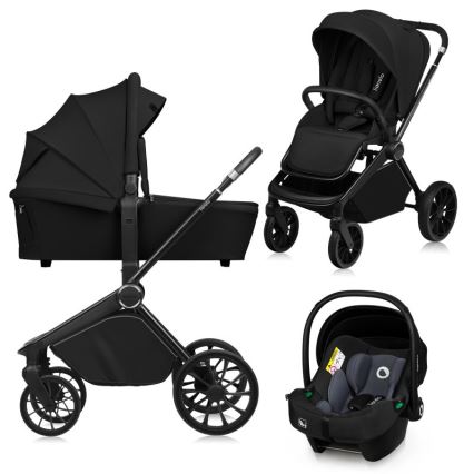 Lionelo - MIKA PLUS 3-in-1 yhdistelmävaunut, Black Onyx