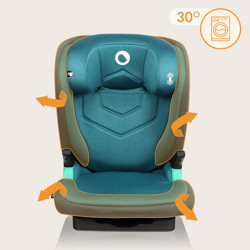Lionelo - NEAL i-Size auton turvaistuin 100-150 cm, turkoosinvihreä